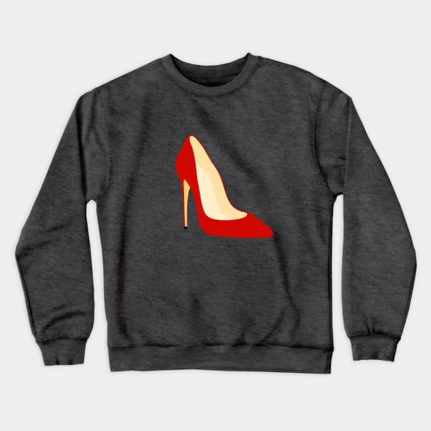 Red Stiletto Crewneck Sweatshirt by noranovak